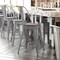 Flash Furniture 24" Silver Metal Counter Stool-Gray Poly Seat CH-31320-24GB-SIL-PL2G-GG - alternate 1